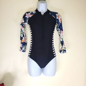 Yolipuli Floral Long Sleeve Swimsuit, youth